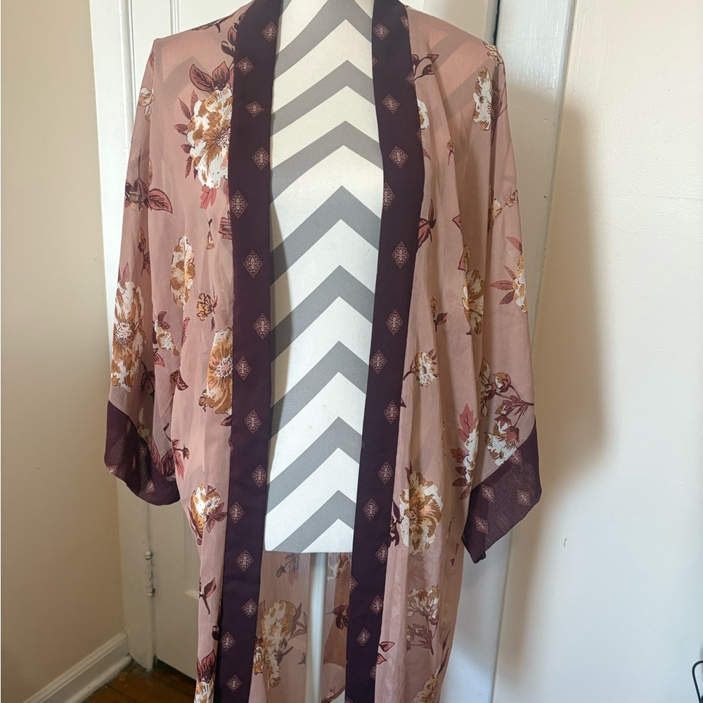 Floral sheer Kimono